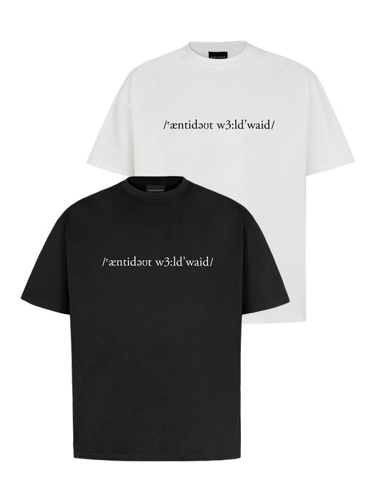 ANTIDOTE Small Letter Logo Printed Tee | Face 3 Face