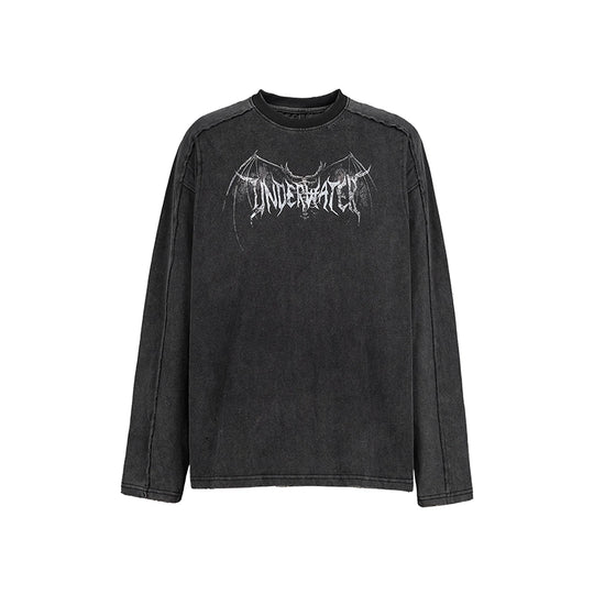 UNDERWATER Washed Deconstruction Patchwork Print Long Sleeve Tee | Face 3 Face