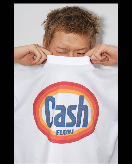 NOVACAM Cash Flow Letter Print Short Sleeve Tee | Face 3 Face