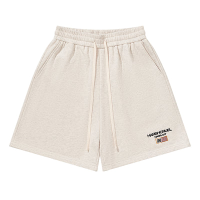 Harsh and Cruel Flag Embroidery Sweat Shorts | Face 3 Face