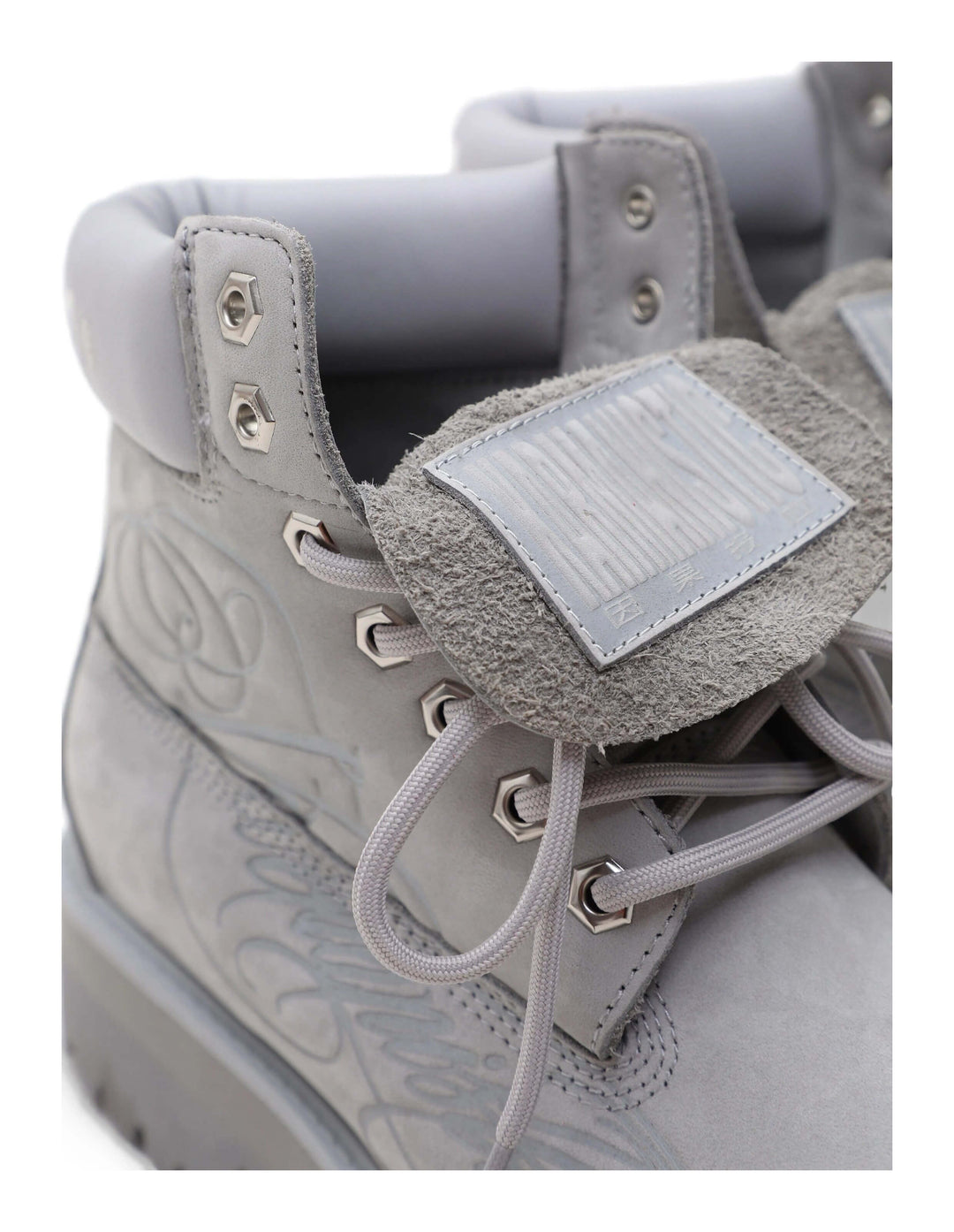 KARMANISTIC Nubuck Leather Embroidered Work Boots | Face 3 Face