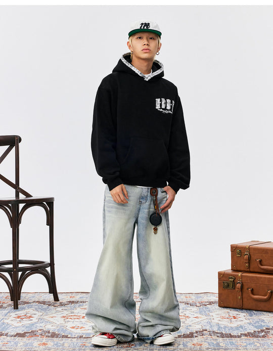 MEDM Ethnic Paisley Patch Embroidered Hoodie | Face 3 Face