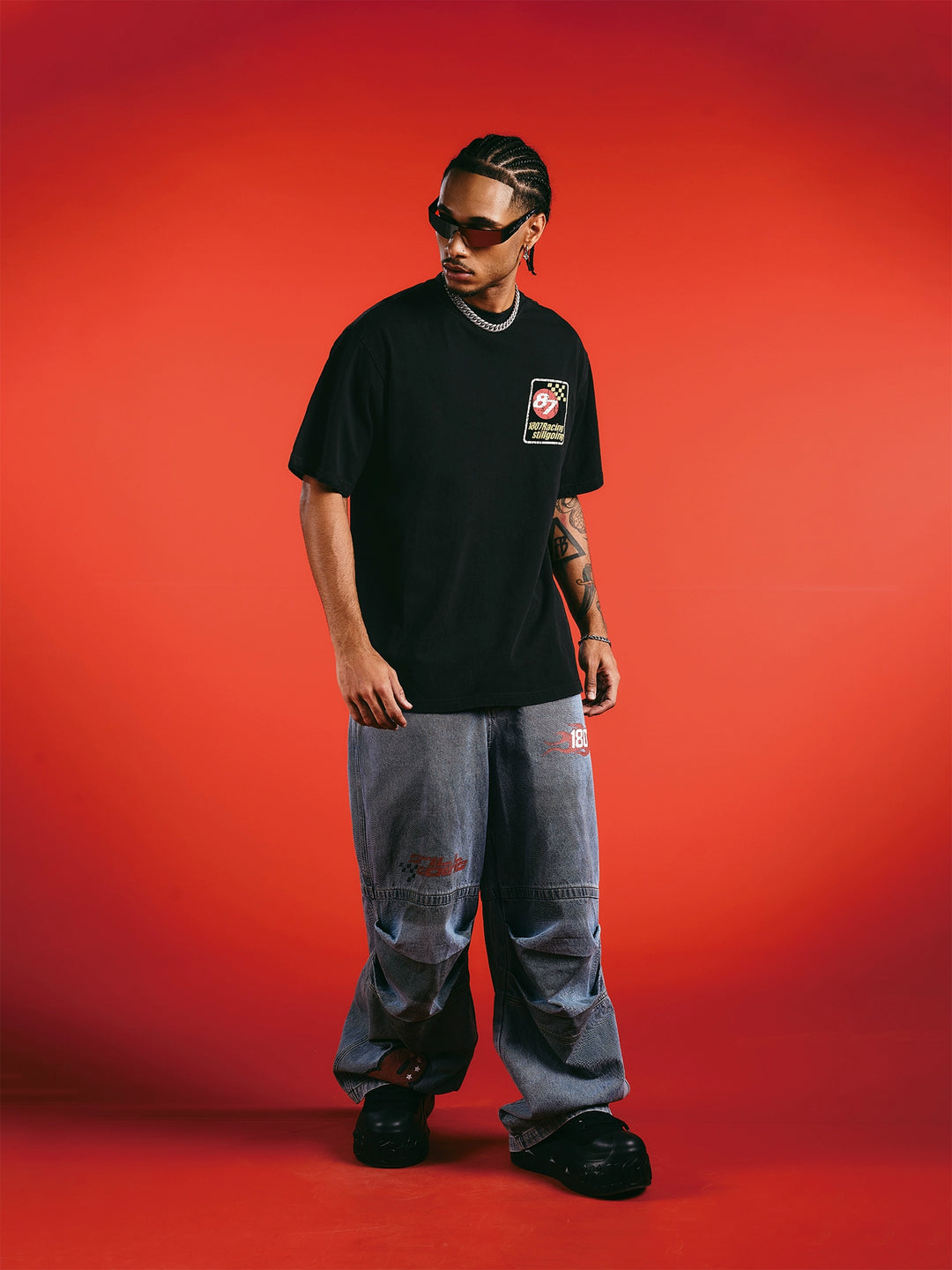 1807 Number 8 Vintage Racing Print Tee | Face 3 Face