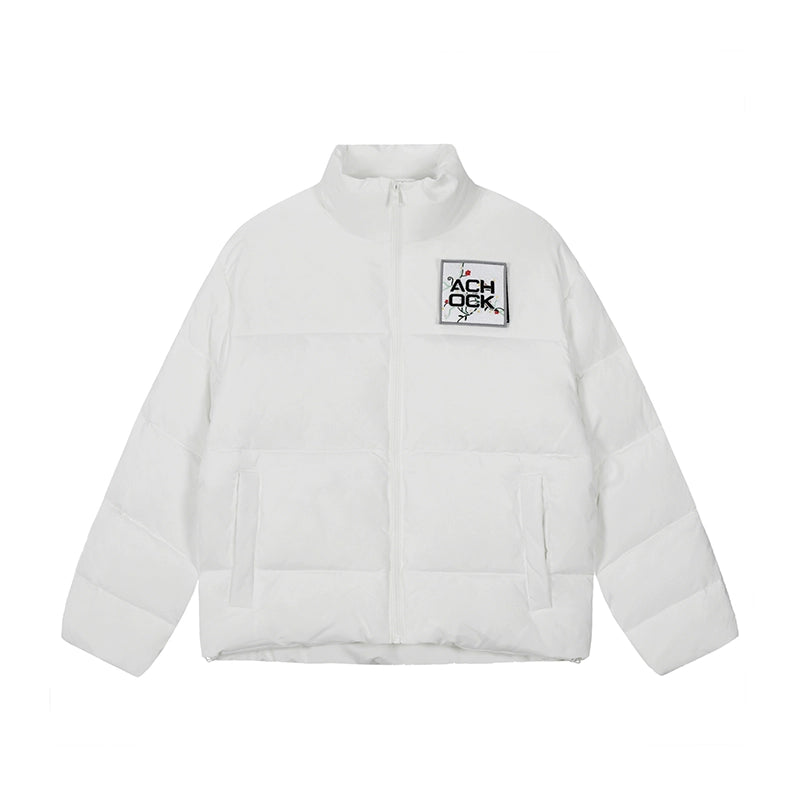 Puffer Jacket | Achock Basic Velcro Embroidered Puffer Jacket | Face 3 Face