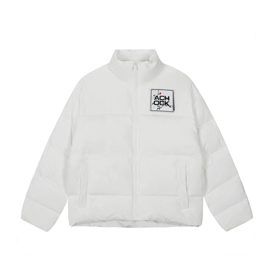 Puffer Jacket | Achock Basic Velcro Embroidered Puffer Jacket | Face 3 Face