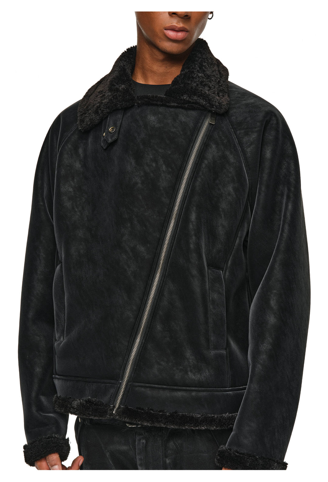 ANTIDOTE Faux Suede Double Rider Biker Jacket | Face 3 Face