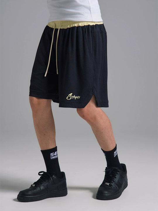 S45 Contrast Color Mesh Basketball Shorts | Face 3 Face