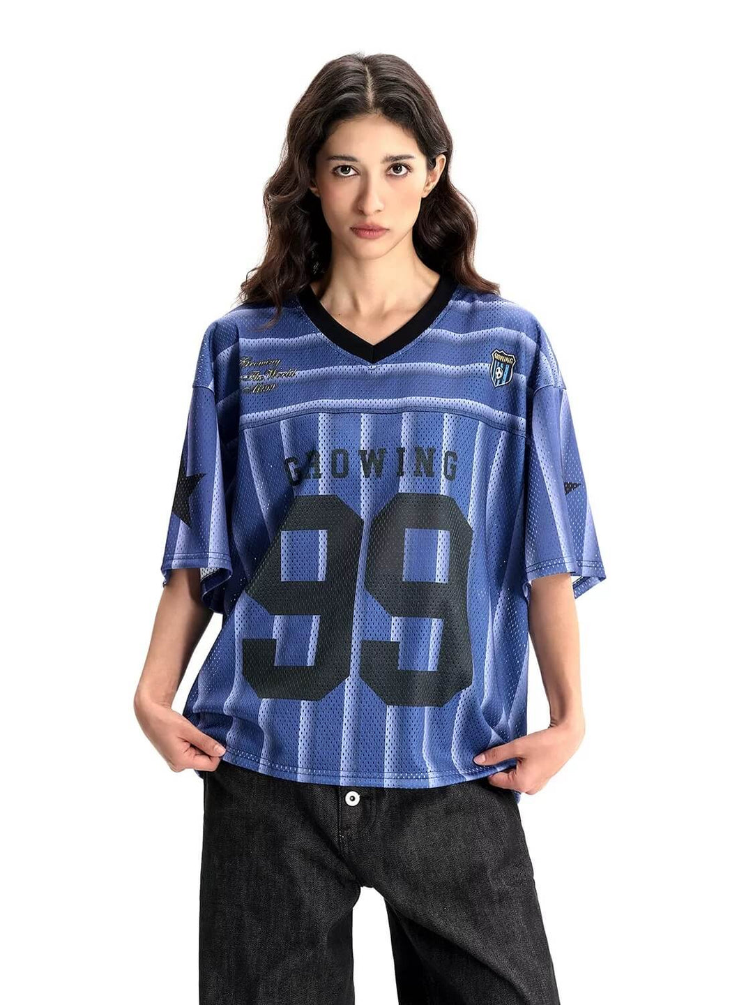 F3F Select Striped Mesh V Neck Short Sleeve Soccer Jersey | Face 3 Face