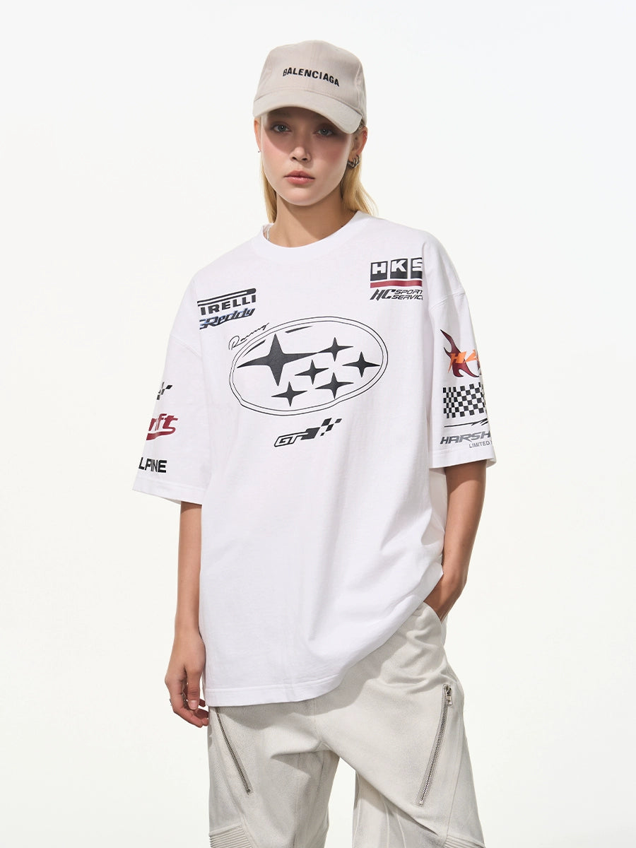 Harsh and Cruel Race Car Printed Tee