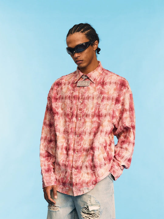 1807 Plaid Faded Long Sleeve Shirt | Face 3 Face