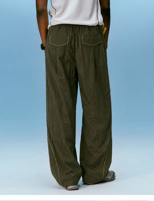 MEDM Contrast Stitch Lightweight Utility Track Pants | Face 3 Face