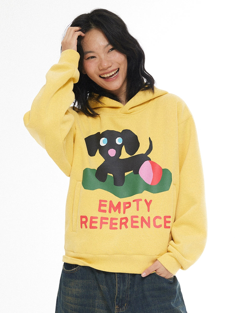 EMPTY REFERENCE Puppy Logo Print Hoodie | Face 3 Face
