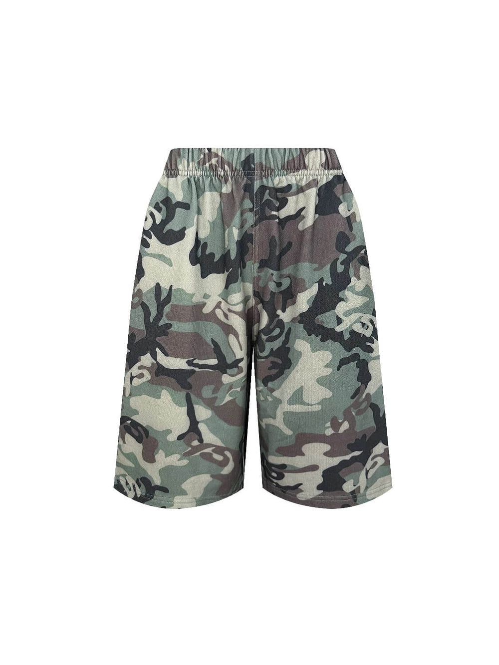 S45 Camouflage Cutoff Sweat Shorts | Face 3 Face