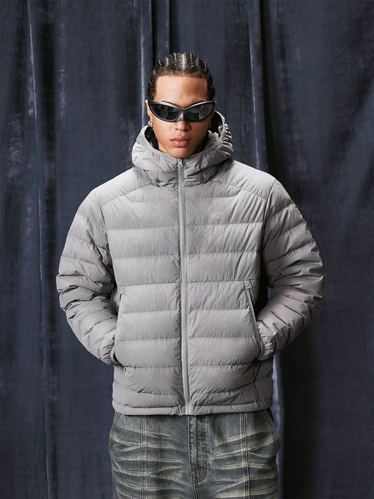 1807 Washed Fade Nylon Lightweight Down Jacket | Face 3 Face