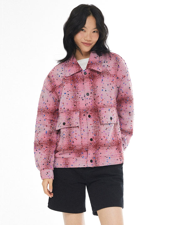 EMPTY REFERENCE Plaid Tweed Jacket | Face 3 Face