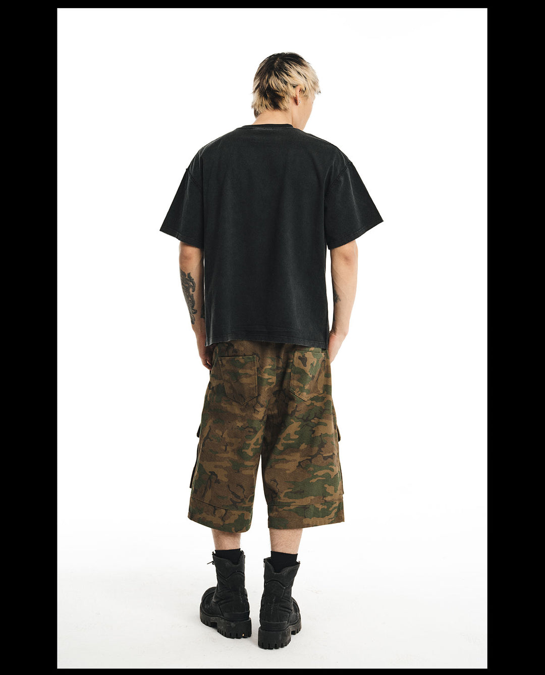 NOVACAM Logo Torches Vintage Print Backstitch Washed Tee | Face 3 Face