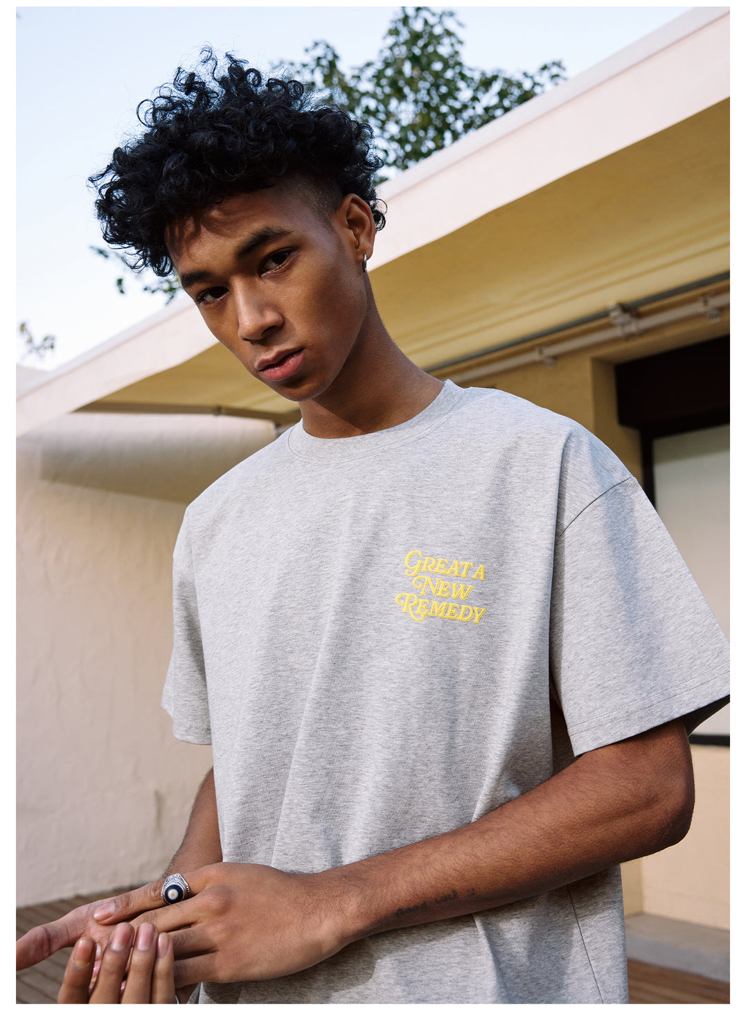 Remedy GREAT A NEW REMEDY SOON Foam Print Cool Touch Tee | Face 3 Face