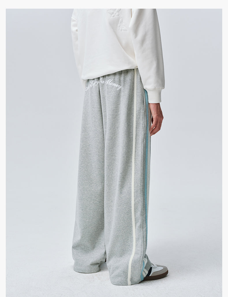 MEDM Side Stripe Four-Bar Drawstring Baggy Sweatpants | Face 3 Face