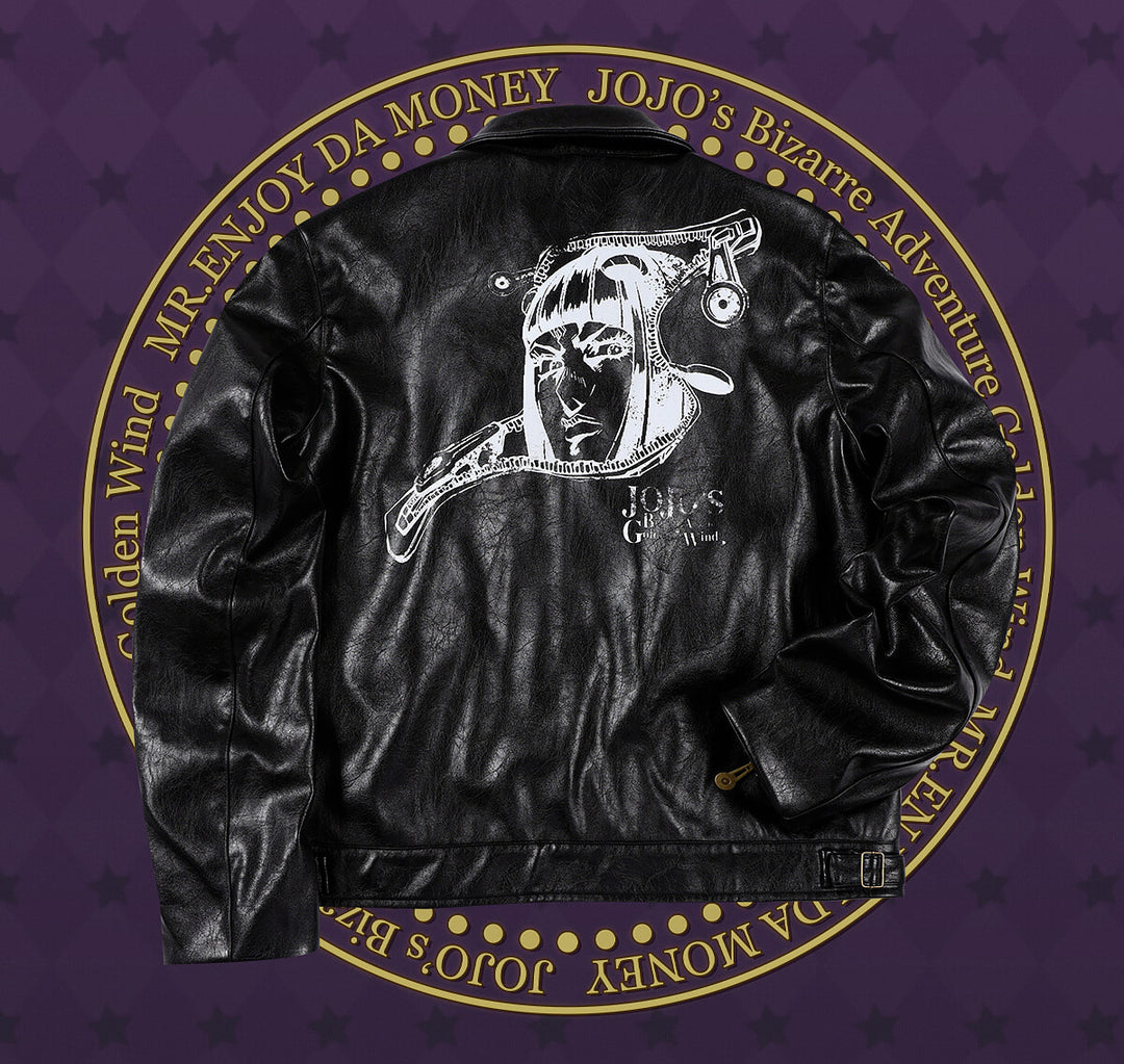 MEDM × JOJO PU Leather Biker Jacket | Face 3 Face