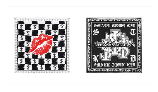 Small Town Kid Logo Lips Square Scarf / Bandana | Face 3 Face