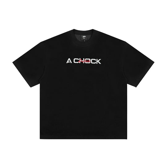 Graphic Tee | Achock Flower Logo Embroidery Tee | Face 3 Face