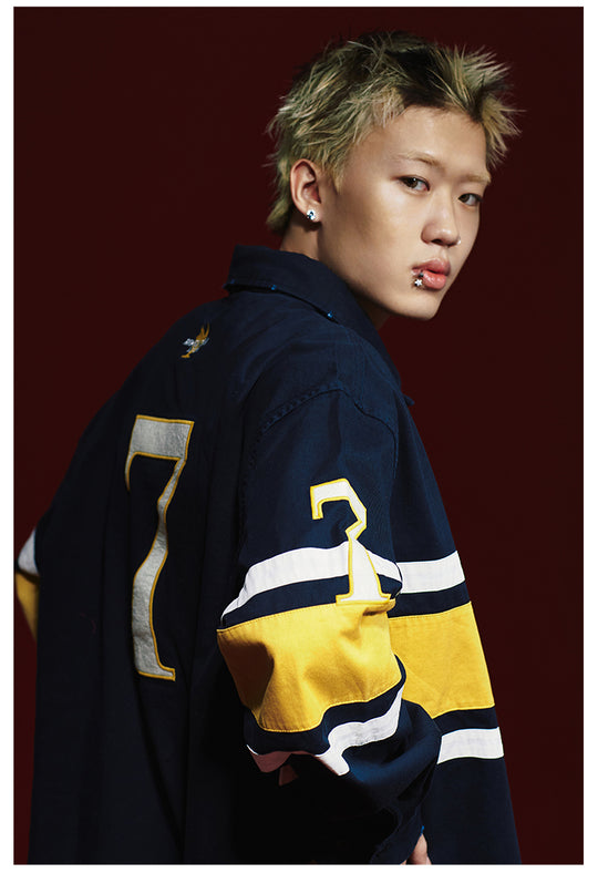 Remedy 3D Embroidered Striped Long Sleeve Shirt | Face 3 Face