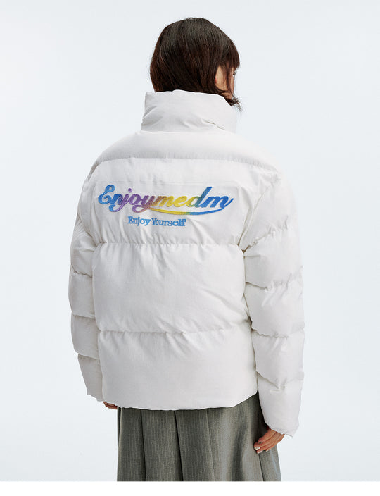 MEDM Gradient Embroidered Puffer Jacket | Face 3 Face