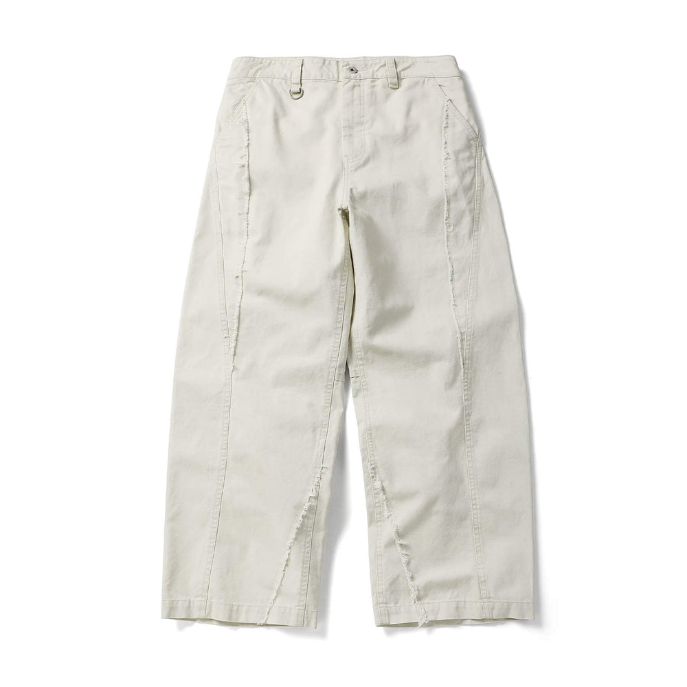 JHYQ Vintage Aged Raw Edge Baggy Work Pants | Face 3 Face