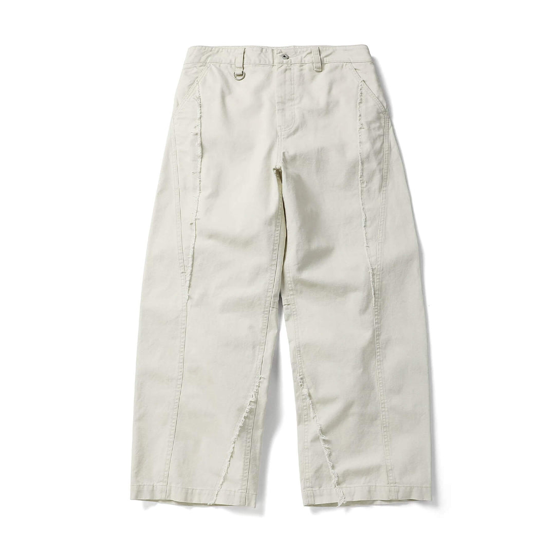 JHYQ Vintage Aged Raw Edge Baggy Work Pants | Face 3 Face