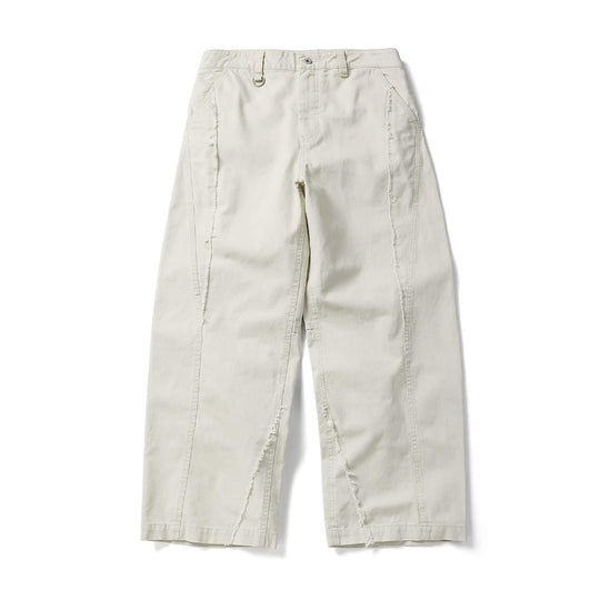 JHYQ Vintage Aged Raw Edge Baggy Work Pants | Face 3 Face