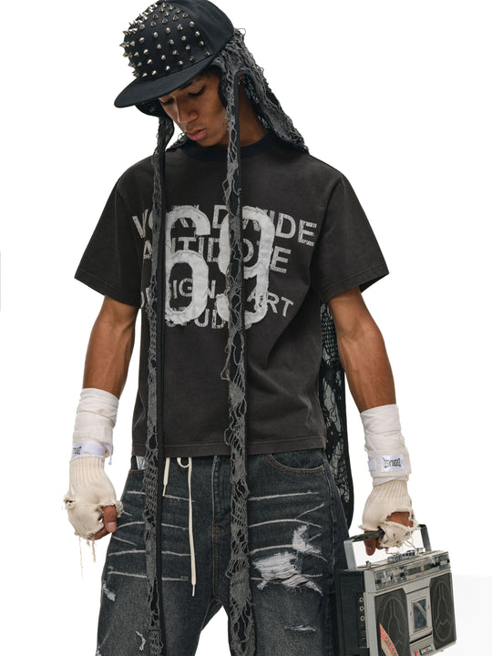 ANTIDOTE Vintage Washed Patch Embroidery Tee | Face 3 Face