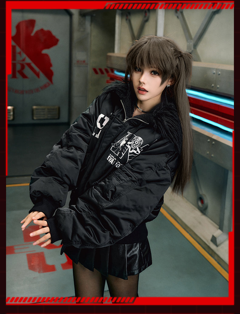 MEDM x EVA Unit-00 Famous Scene Bomber Down Jacket | Face 3 Face