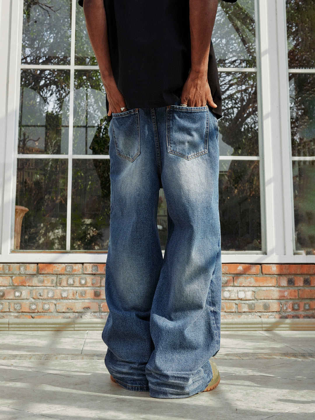 MEDM Dirty Wash Baggy Jeans | Face 3 Face