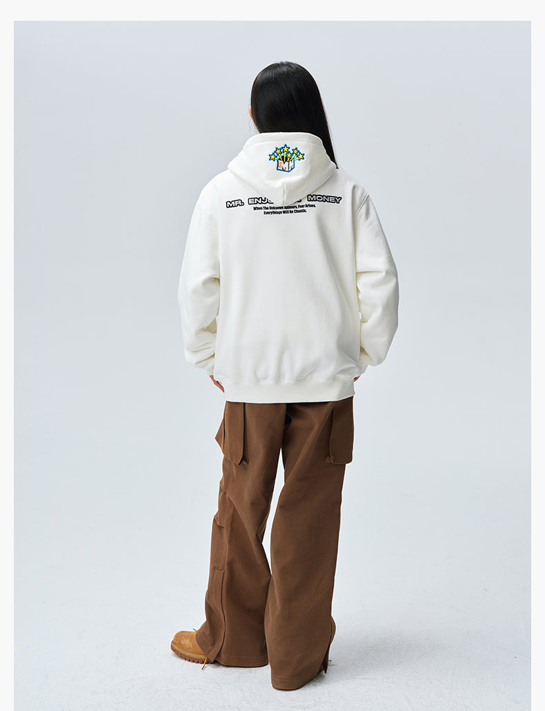 MEDM Blooming Star Embroidered Zip-Up Hoodie | Face 3 Face