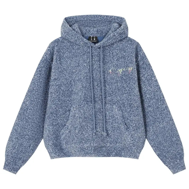 MEDM Gradient Embroidery Sherpa Fleece Hoodie | Face 3 Face