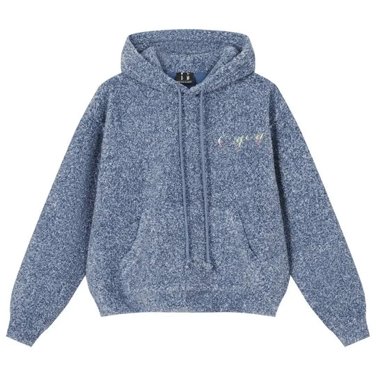 MEDM Gradient Embroidery Sherpa Fleece Hoodie | Face 3 Face