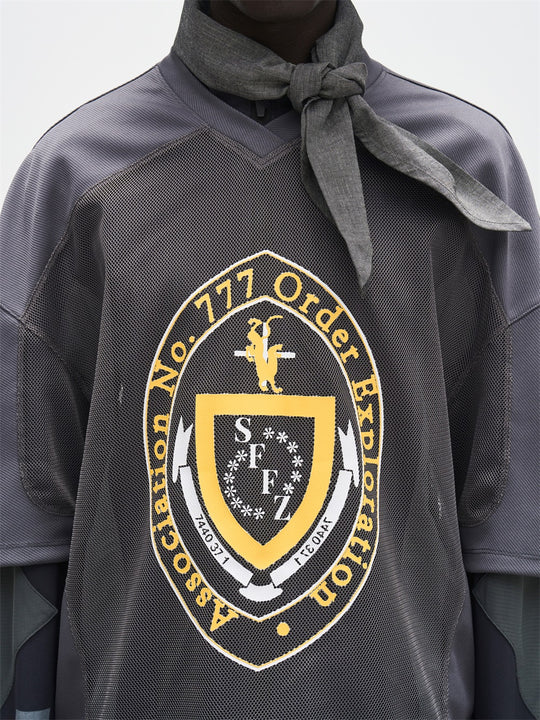 7440 37 1 College Cutout Mesh Rugby Jersey | Face 3 Face