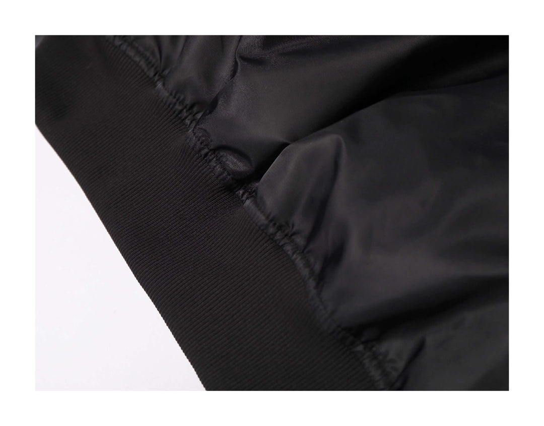 KARMANISTIC Embroidered Hooded Puffer Bomber Jacket | Face 3 Face