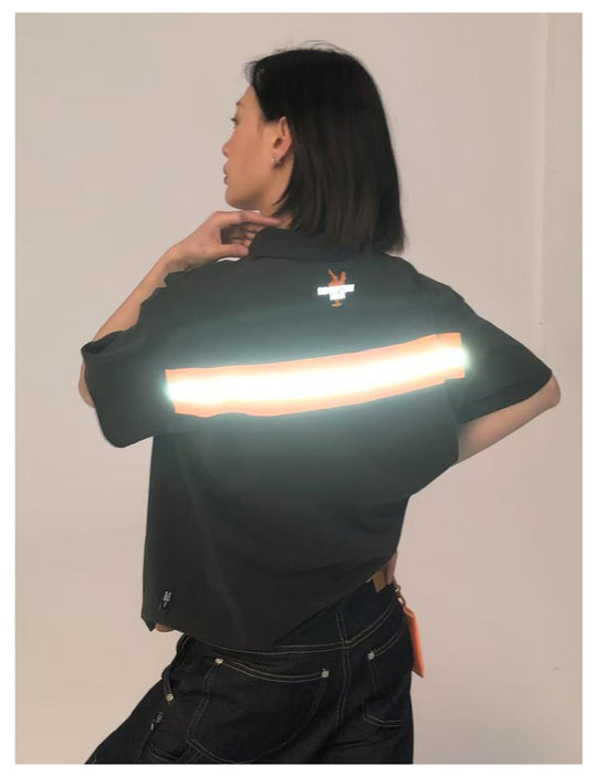 Remedy Cocktail Glass Girl Embroidery Polo Shirt | Face 3 Face