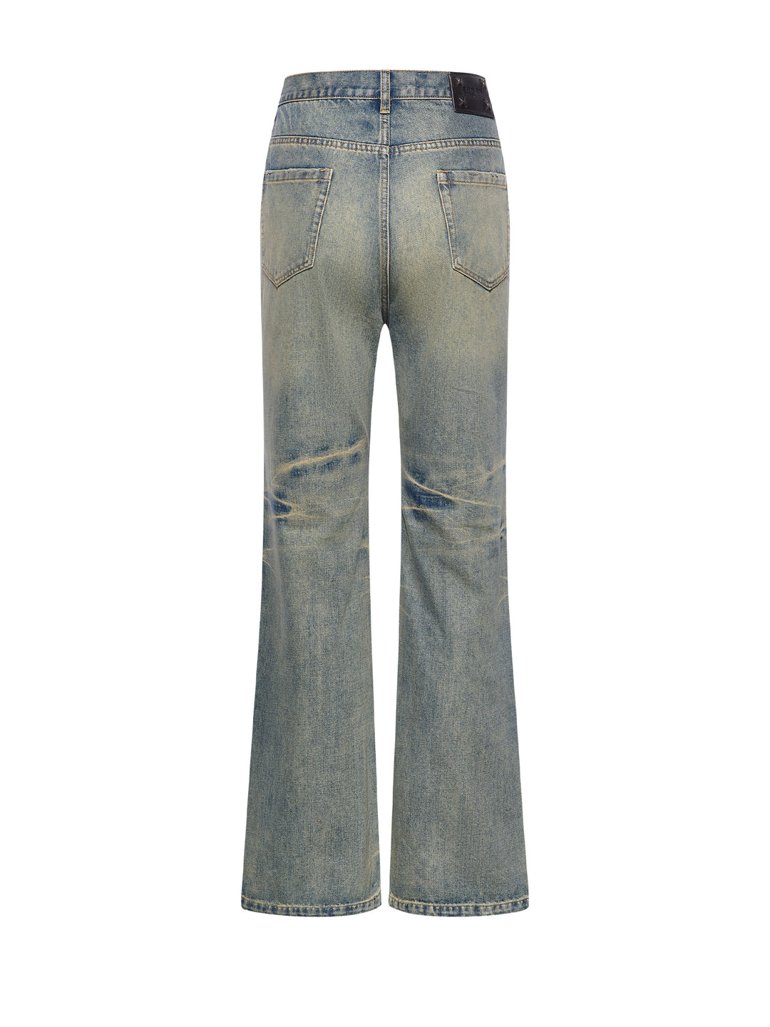 BLIND NO PLAN Aged Yellowed Whisker Washed Bootcut Jeans | Face 3 Face