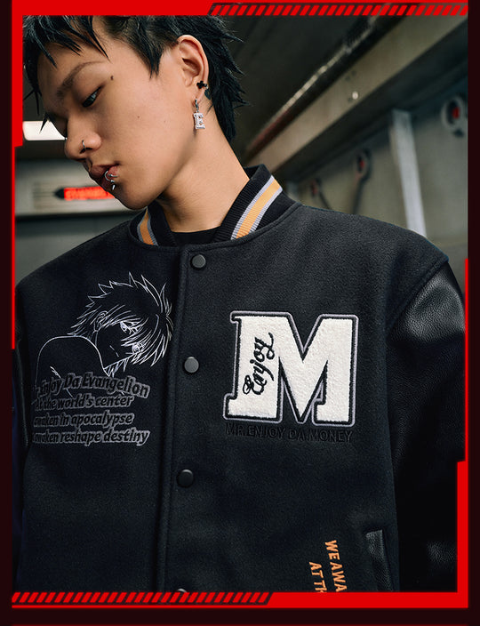 MEDM x EVA Unit-00, Unit-01, Mark.06 Leather Varsity Jacket | Face 3 Face