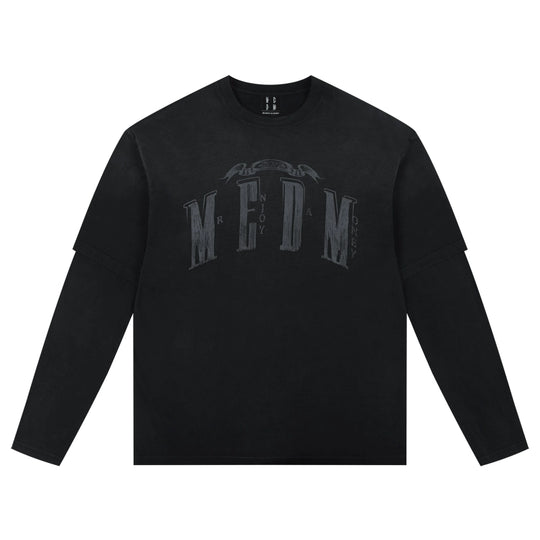 MEDM Washed Double Layer Long Sleeve Tee | Face 3 Face