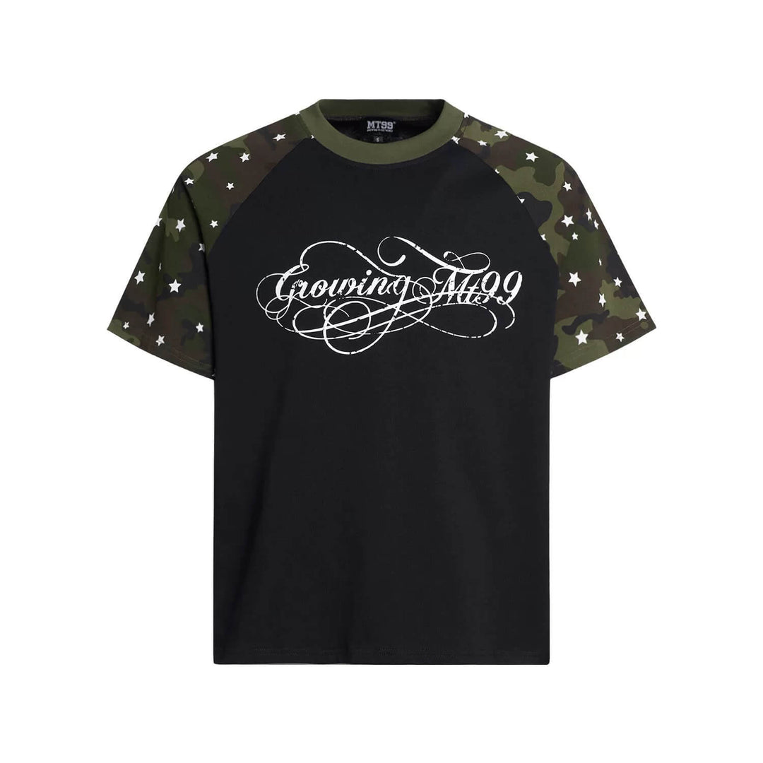 F3F Select Star Print Raglan Color Block Tee | Face 3 Face