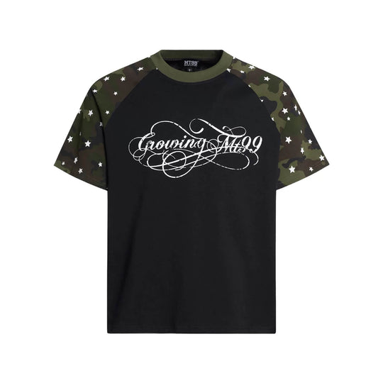 F3F Select Star Print Raglan Color Block Tee | Face 3 Face