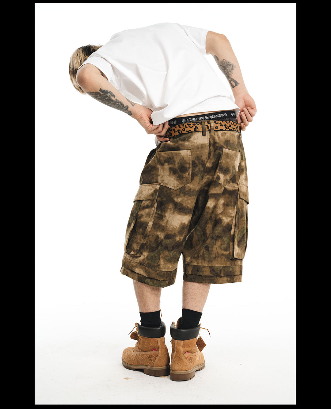 NOVACAM Camouflage Multi-Pocket Baggy Cargo Shorts | Face 3 Face