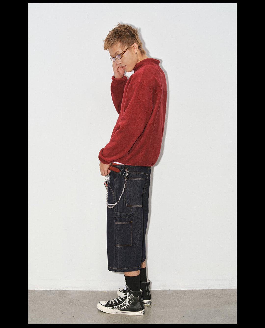 NOVACAM Burgundy Embroidered Fleece Zip Up Jacket | Face 3 Face