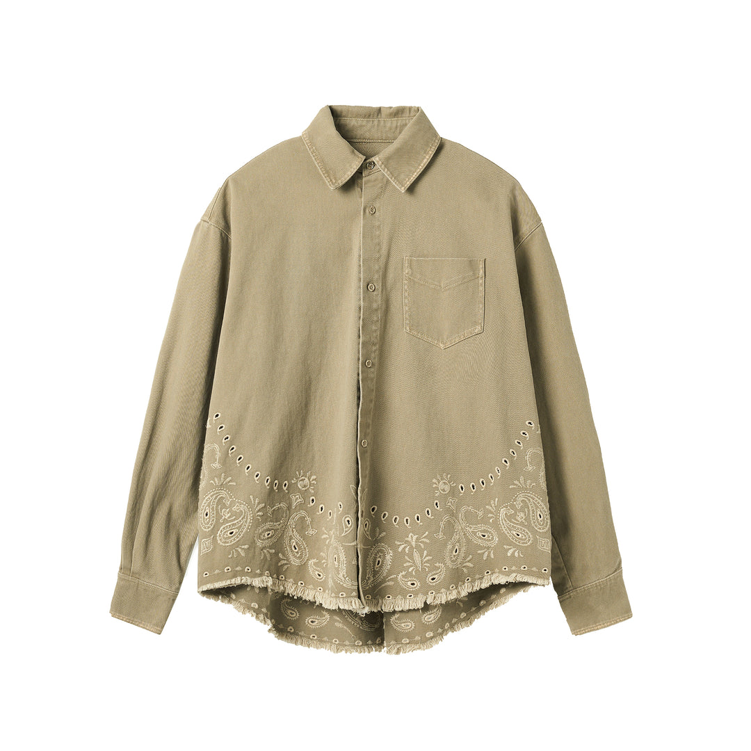 JHYQ Paisley Embroidery Long Sleeved Shirt Jacket | Face 3 Face