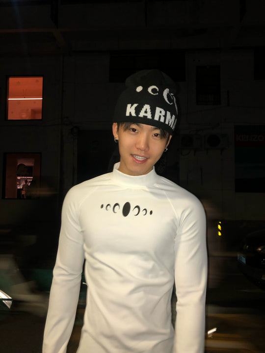 KARMANISTIC Slim Stretch Mock Neck Long Sleeve Tee | Face 3 Face