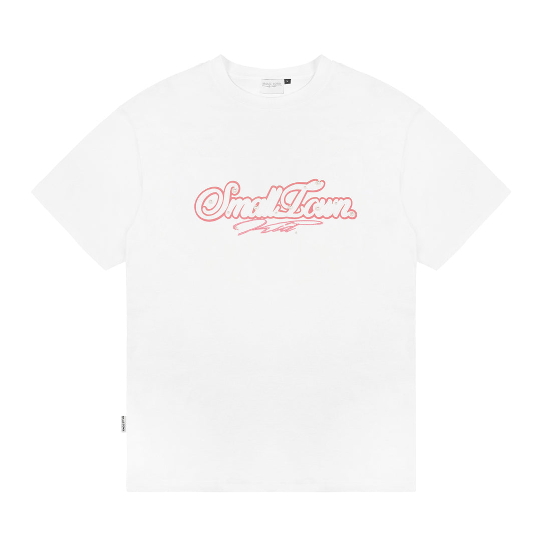 Small Town Kid Pearl Layered Embroidery Tee | Face 3 Face