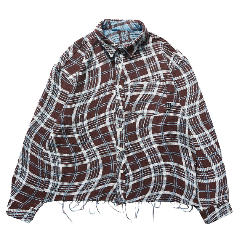 Remedy Wave Plaid Reversible Long Sleeve Shirt | Face 3 Face